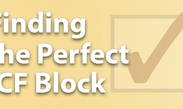 Finding the Perfect ICF Block